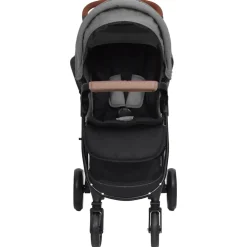 vidaXL Kinderwagen 2-in-1 staal lichtgrijs