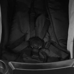 vidaXL Kinderwagen 2-in-1 staal lichtgrijs en zwart