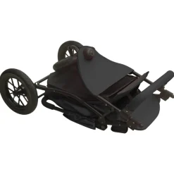 vidaXL Kinderwagen staal antracietkleurig