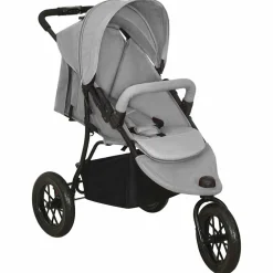 vidaXL Kinderwagen staal lichtgrijs