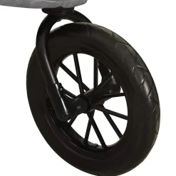 vidaXL Kinderwagen staal lichtgrijs
