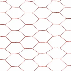 vidaXL Kippengaas 25x1 m staal met PVC coating rood