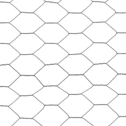 vidaXL Kippengaas 25x0,5 m staal met PVC coating grijs