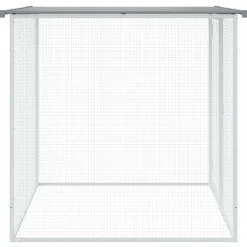 vidaXL Kippenhok met dak 103x98x90 cm gegalvaniseerd staal lichtgrijs