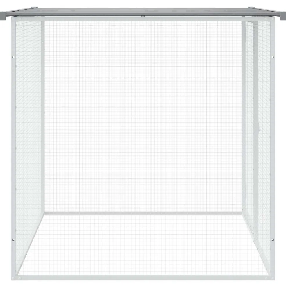 vidaXL Kippenhok met dak 103x98x90 cm gegalvaniseerd staal lichtgrijs