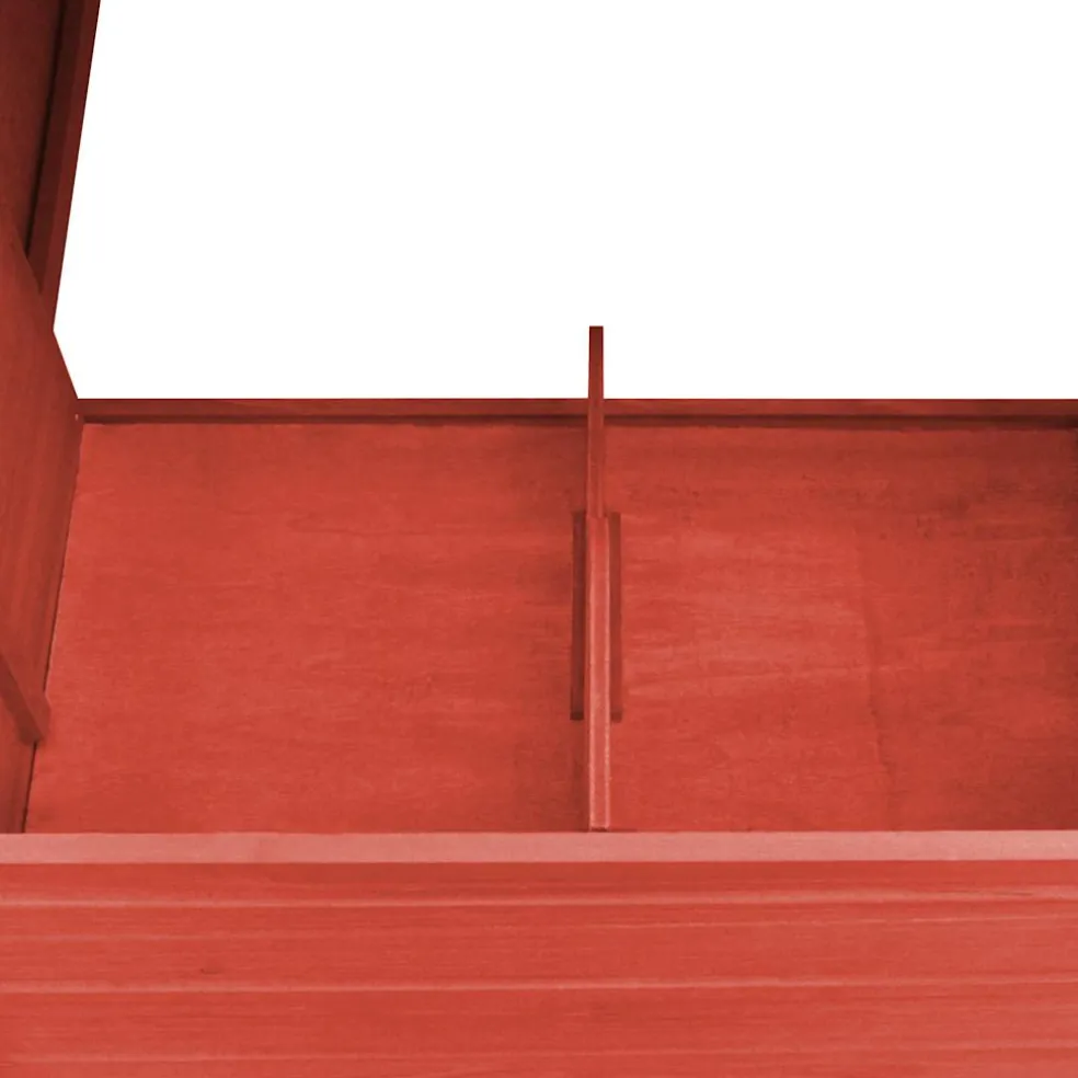 vidaXL Kippenhok met nachthok hout rood