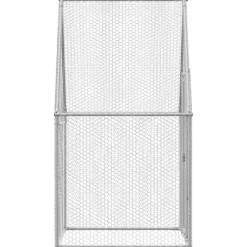 vidaXL Kippenhok 100x100x190 cm gegalvaniseerd staal zilverkleurig