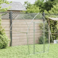vidaXL Kippenhok 200x105x182 cm gegalvaniseerd staal zilverkleurig