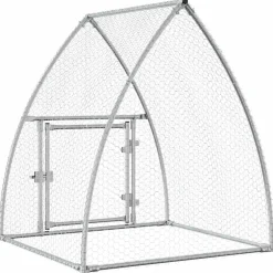 vidaXL Kippenhok 100x105x120 cm gegalvaniseerd staal zilverkleurig