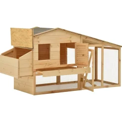 vidaXL Kippenhok 178x67x92 cm massief grenenhout
