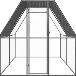 vidaXL Kippenhok 2x4x2 m gegalvaniseerd staal