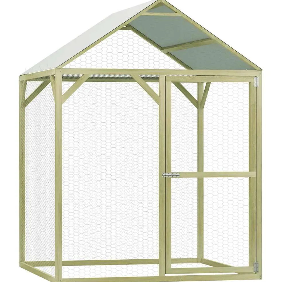vidaXL Kippenhok 1,5x1,5x2 m geïmpregneerd grenenhout