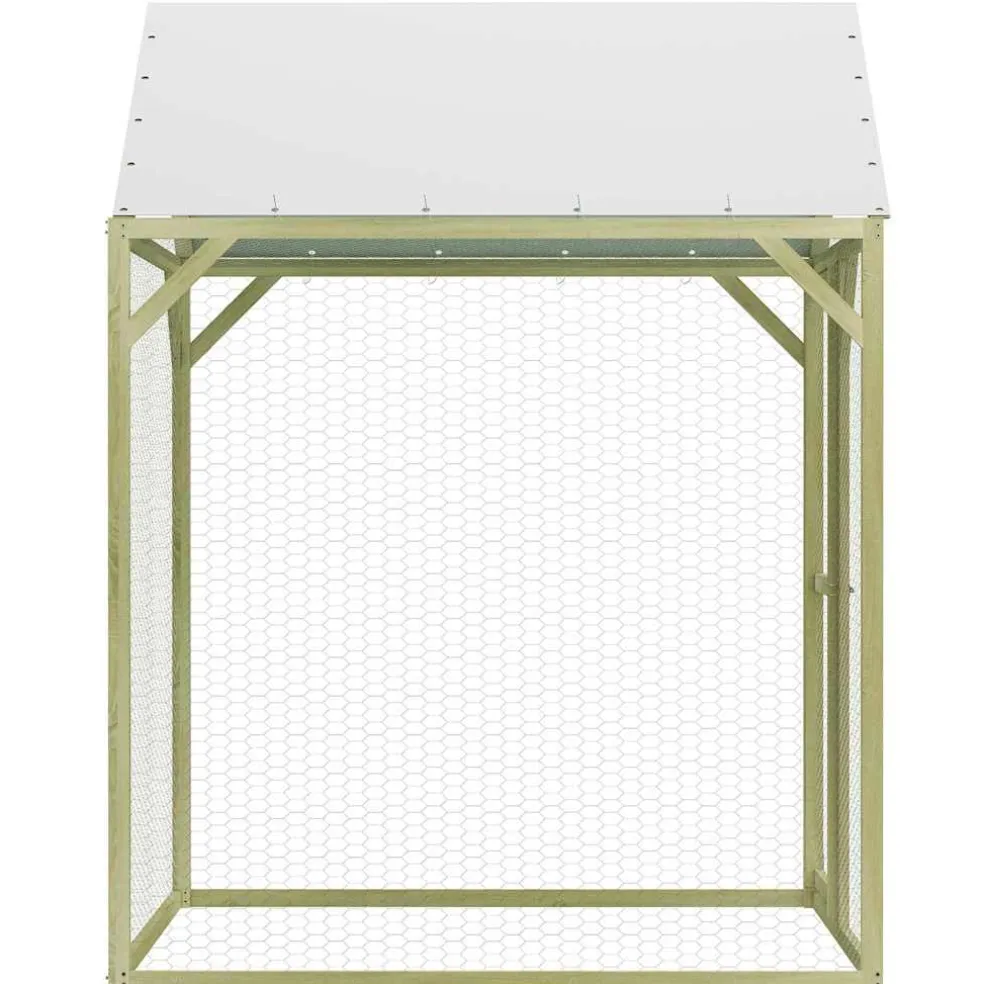 vidaXL Kippenhok 1,5x1,5x2 m geïmpregneerd grenenhout