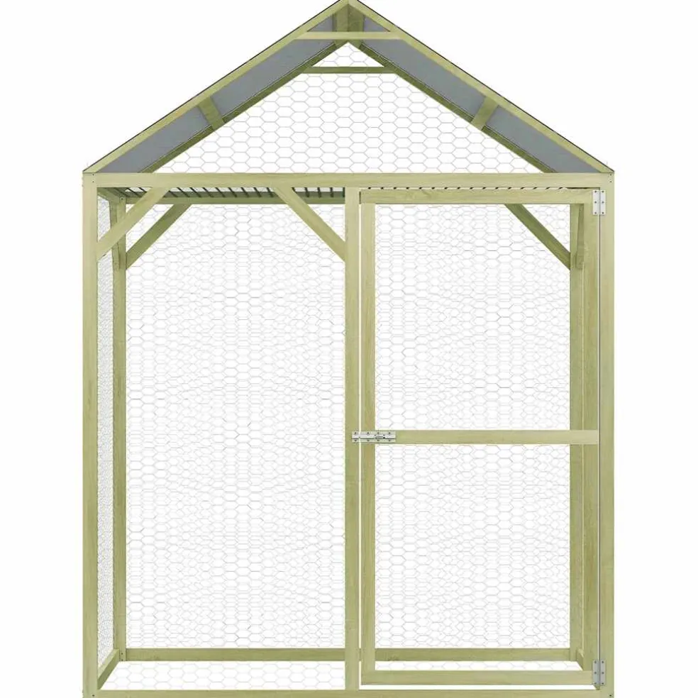 vidaXL Kippenhok 1,5x1,5x2 m geïmpregneerd grenenhout