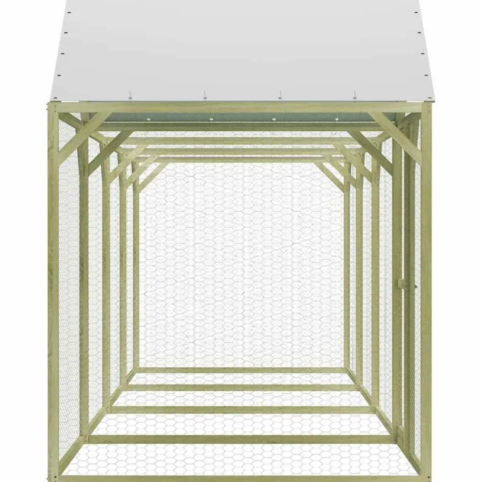 vidaXL Kippenhok 6x1,5x2 m geïmpregneerd grenenhout