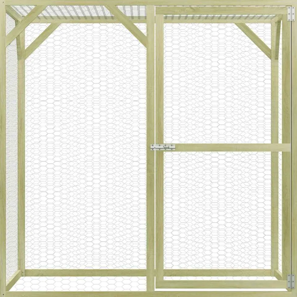 vidaXL Kippenhok 1,5x1,5x1,5 m geïmpregneerd grenenhout en staal