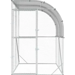 vidaXL Kippenhok zilver 200 x 200 x 215 cm Gegalvaniseerd staal
