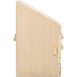 vidaXL Kippenlegkast 2 compartimenten 63x40x65 cm massief grenenhout