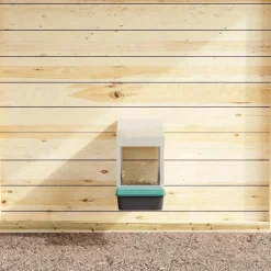 vidaXL Kippennestkast 1 compartiment wandmontage gegalvaniseerd staal