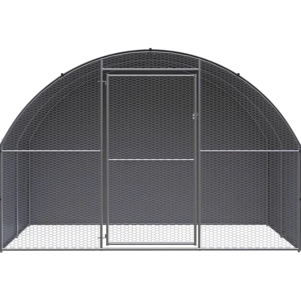 vidaXL Kippenren 3x2x2 m gegalvaniseerd staal