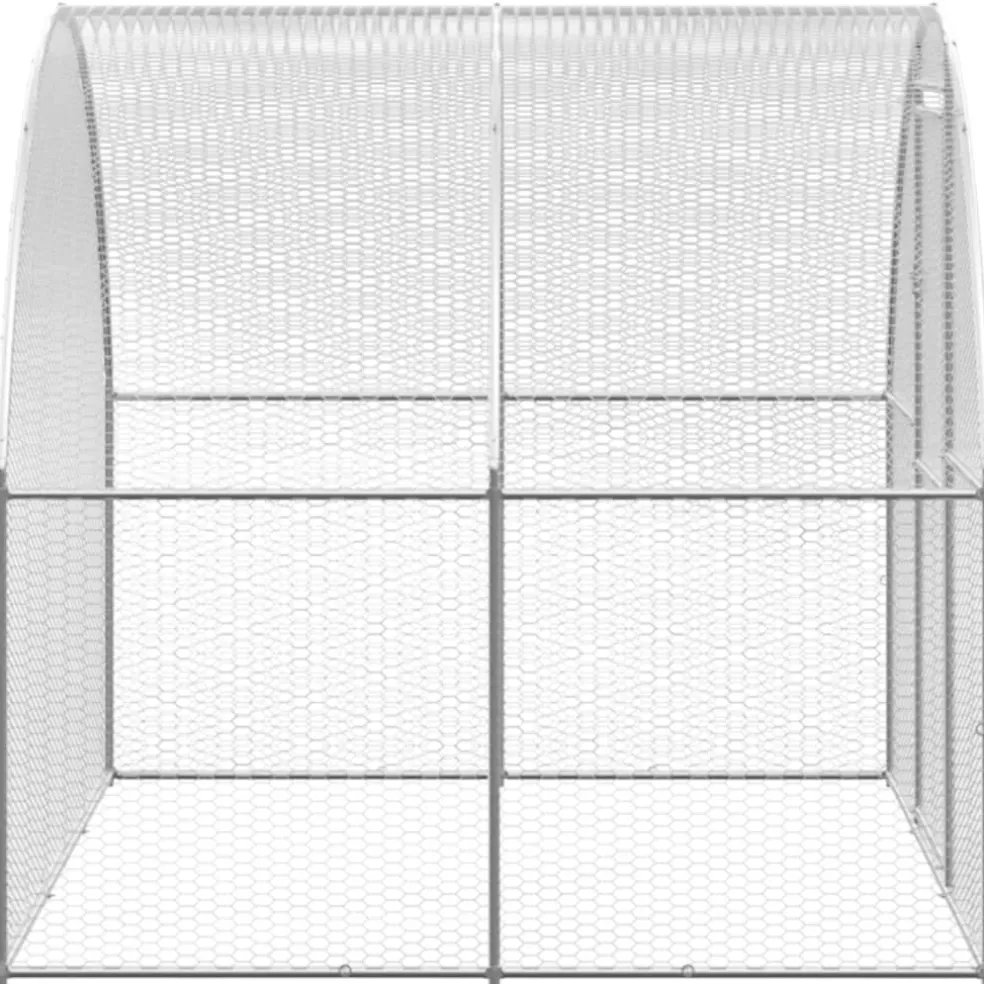 vidaXL Kippenren 3x2x2 m gegalvaniseerd staal