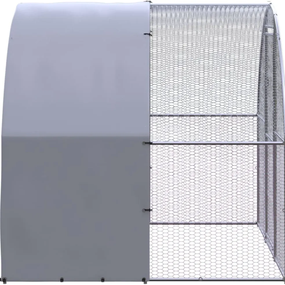 vidaXL Kippenren 3x2x2 m gegalvaniseerd staal