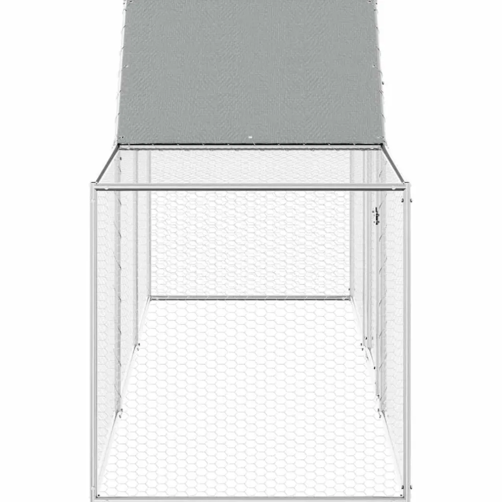 vidaXL Kippenren 3x1x1,5 m gegalvaniseerd staal