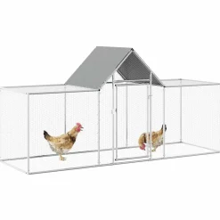vidaXL Kippenren 3x1x1,5 m gegalvaniseerd staal