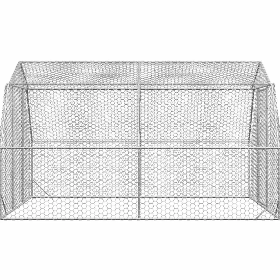 vidaXL Kippenren 2,5x4x2,25 m gegalvaniseerd staal