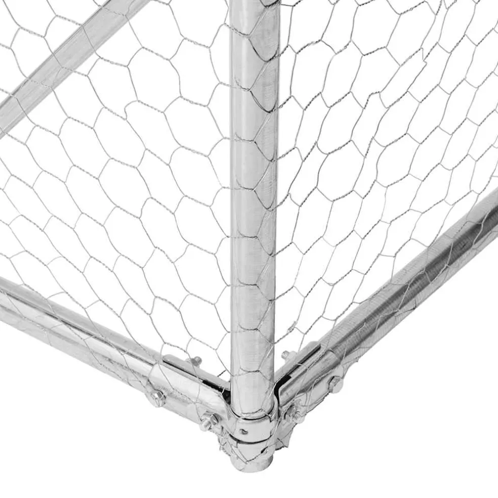 vidaXL Kippenren 2,5x4x2,25 m gegalvaniseerd staal