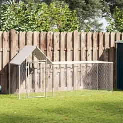 vidaXL Kippenren 3x1x1,5 m gegalvaniseerd staal