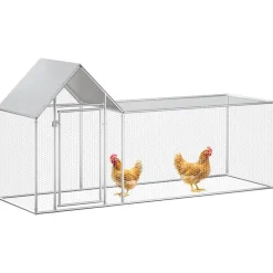 vidaXL Kippenren 3x1x1,5 m gegalvaniseerd staal