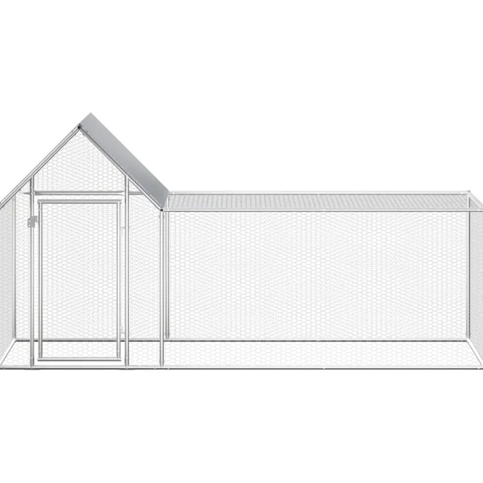 vidaXL Kippenren 3x1x1,5 m gegalvaniseerd staal