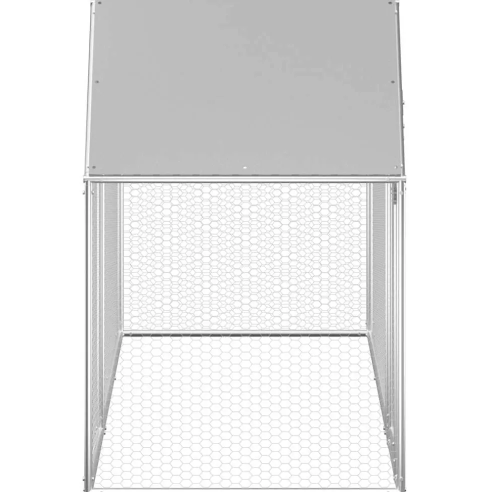 vidaXL Kippenren 3x1x1,5 m gegalvaniseerd staal