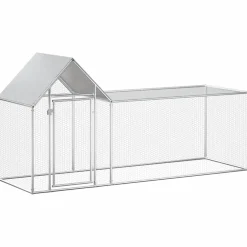 vidaXL Kippenren 3x1x1,5 m gegalvaniseerd staal