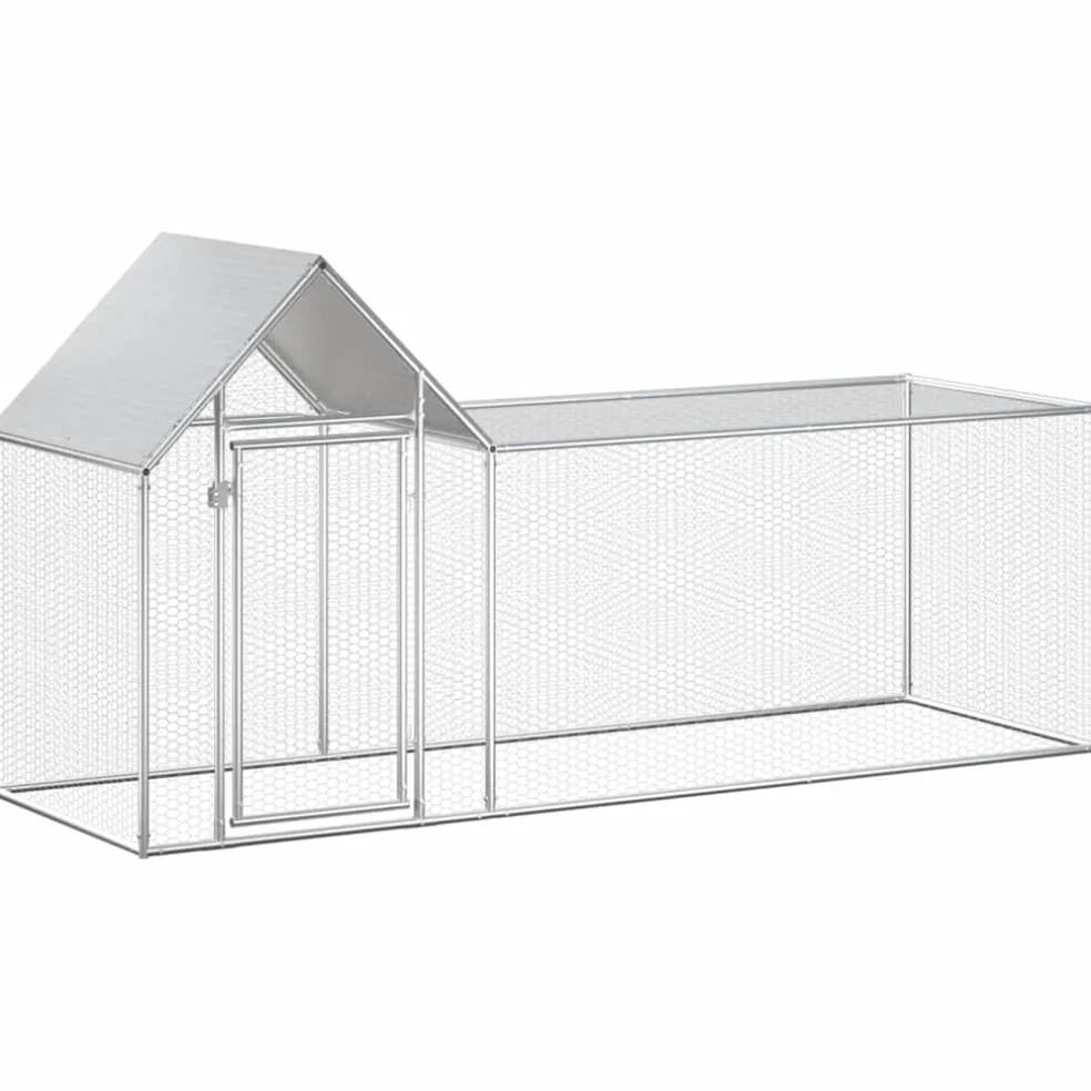 vidaXL Kippenren 3x1x1,5 m gegalvaniseerd staal