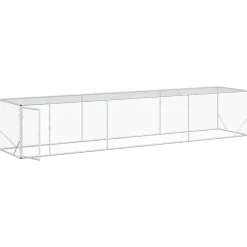 vidaXL Kippenren zilver 500 x 100 x 100 cm Gegalvaniseerd staal