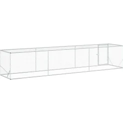 vidaXL Kippenren zilver 500 x 100 x 100 cm Gegalvaniseerd staal