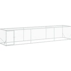 vidaXL Kippenren zilver 500 x 100 x 100 cm Gegalvaniseerd staal