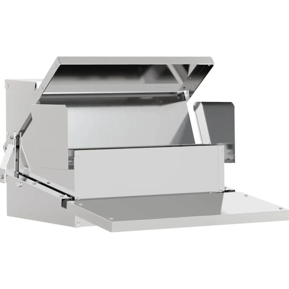 vidaXL Kippen Treadle Voeder zilver 50 x 40 x 29 cm 2 kg