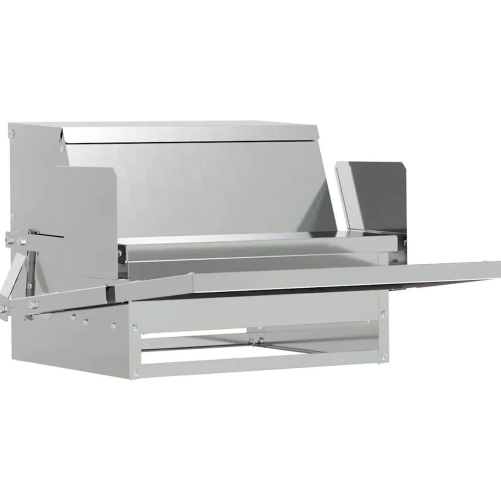 vidaXL Kippen Treadle Voeder zilver 50 x 40 x 29 cm 2 kg
