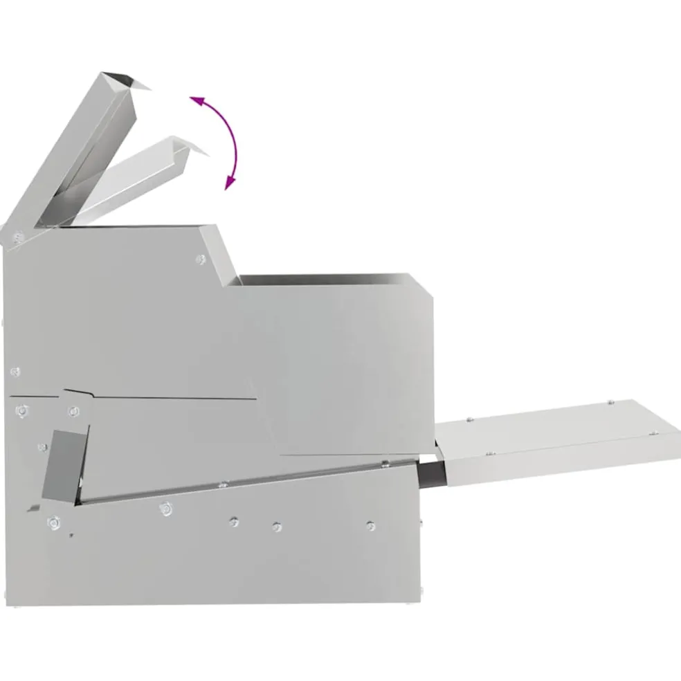 vidaXL Kippen Treadle Voeder zilver 50 x 40 x 29 cm 2 kg