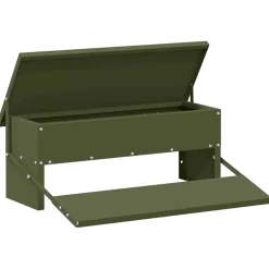 vidaXL Kippen Treadle Voeder Olijfgroen 48,5 x 39,5 x 19 cm 5 kg