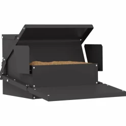 vidaXL Kippen Treadle Voeder Zwart 50 x 40 x 29 cm 2 kg