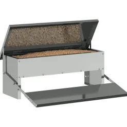 vidaXL Kippen Treadle Voeder zilver 48,5 x 39,5 x 19 cm 5 kg