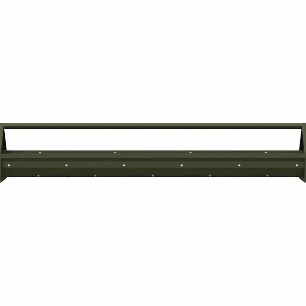 vidaXL Kippen voederbak Olijfgroen 108 x 20,5 x 20 cm 5 kg