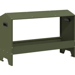 vidaXL Kippen voederbak Olijf Groen 81 x 32 x 53,5 cm