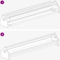 vidaXL Kippen voederbak zilver 108 x 20,5 x 20 cm 5 kg