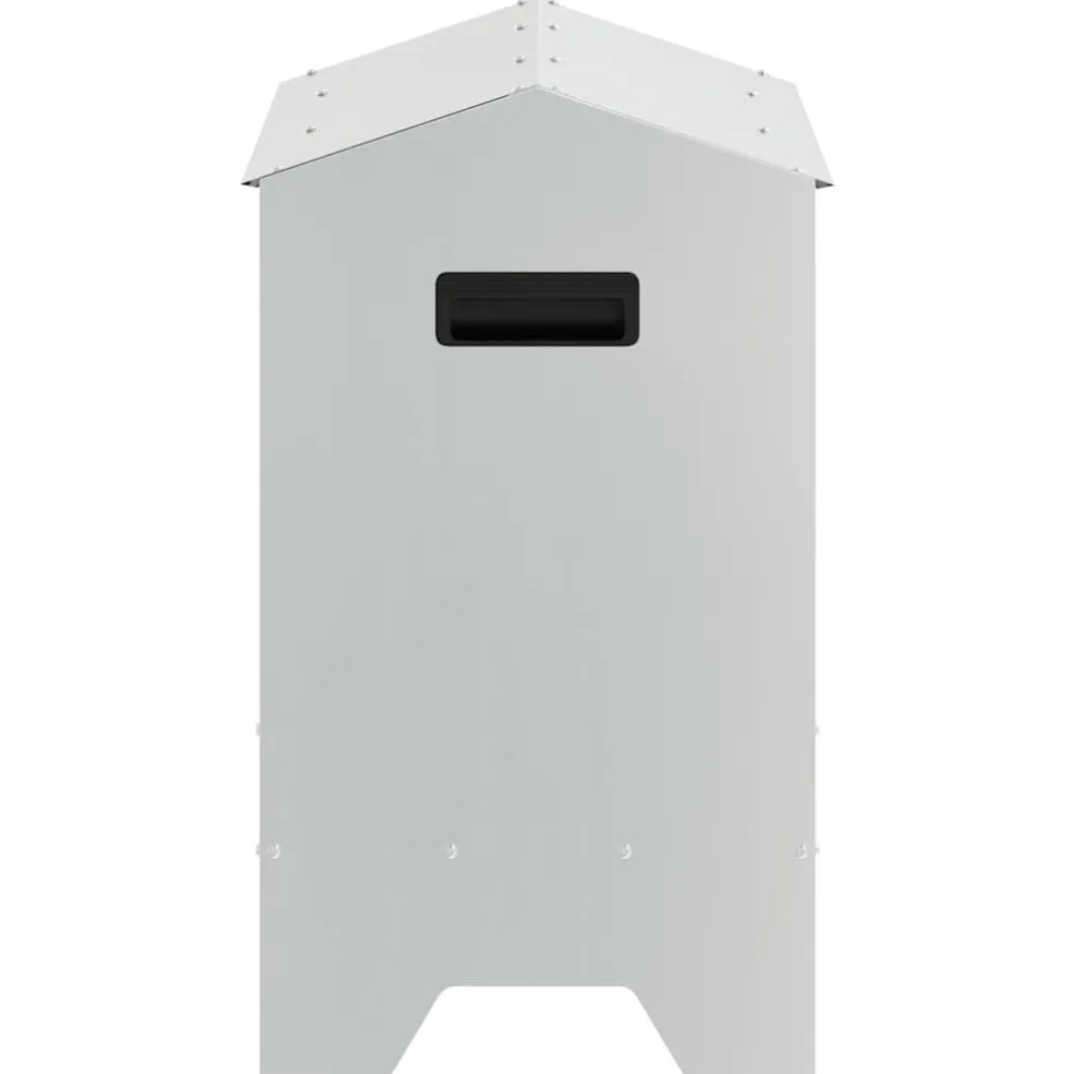 vidaXL Kippen voederbak Zilver 81 x 32 x 53,5 cm Gegalvaniseerd staal