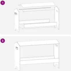 vidaXL Kippen voederbak Zilver 81 x 32 x 53,5 cm Gegalvaniseerd staal